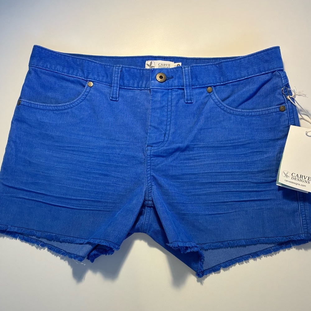 Carve Designs Bright Cobalt Blue Denim Cutoff Shorts